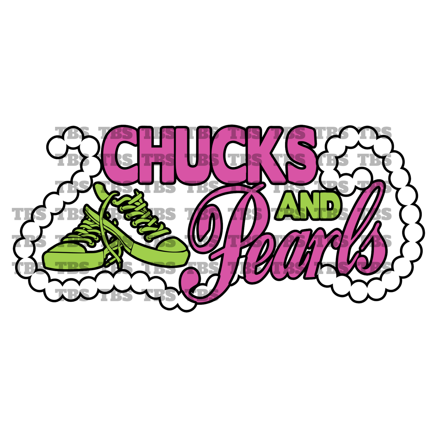 Chucks & Pearls Transfer