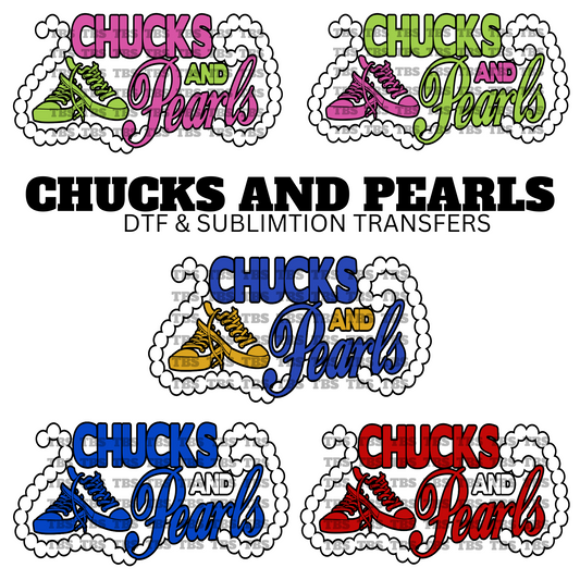 Chucks & Pearls Transfer