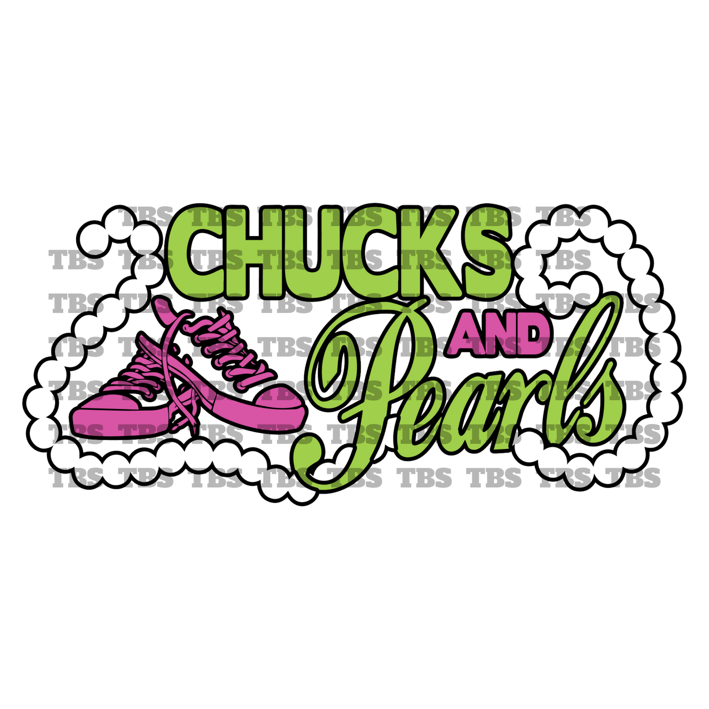 Chucks & Pearls Transfer