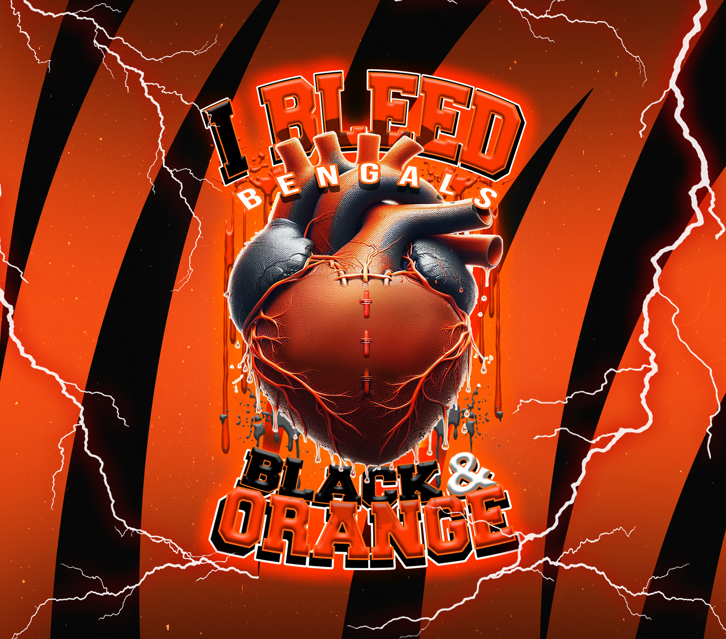 PRE-MADE ADHESIVE TRAY TABLE PRINTS (20" X 15.25") - FOOTBALL (I Bleed)