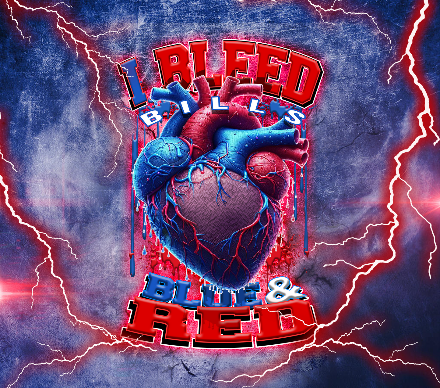 PRE-MADE ADHESIVE TRAY TABLE PRINTS (20" X 15.25") - FOOTBALL (I Bleed)