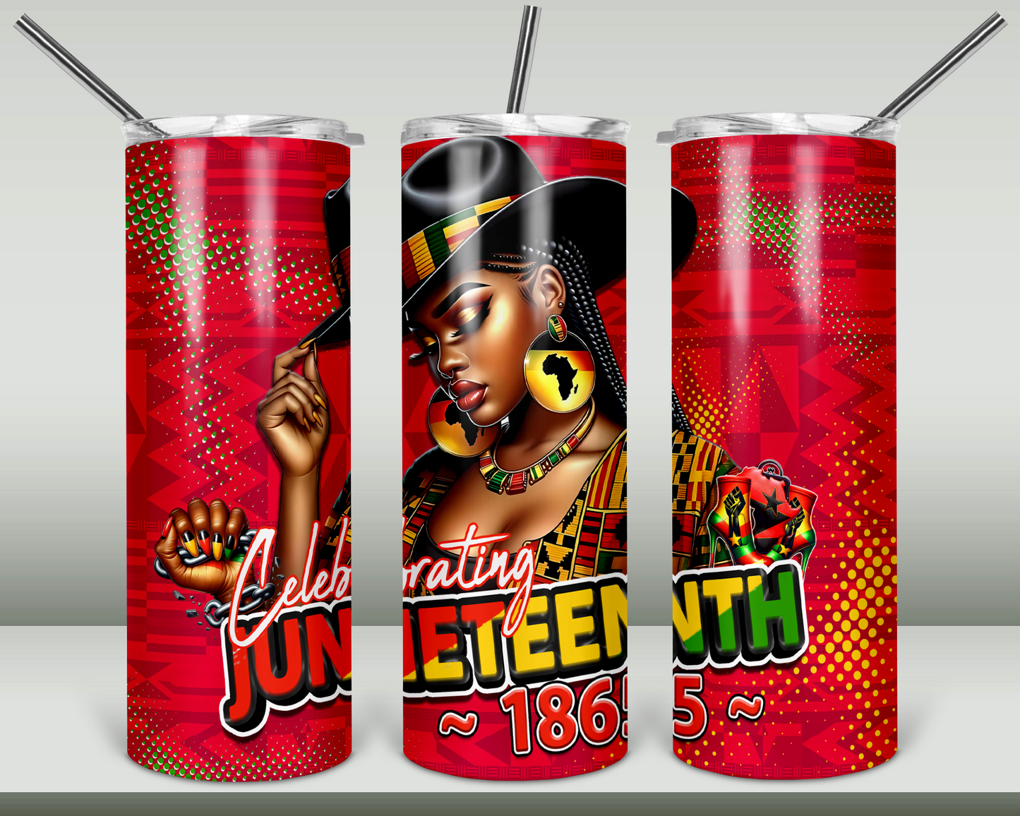 $2 Tuesday ONLY - JUNETEENTH COWGIRL (Tumbler Wraps) (Sublimation)