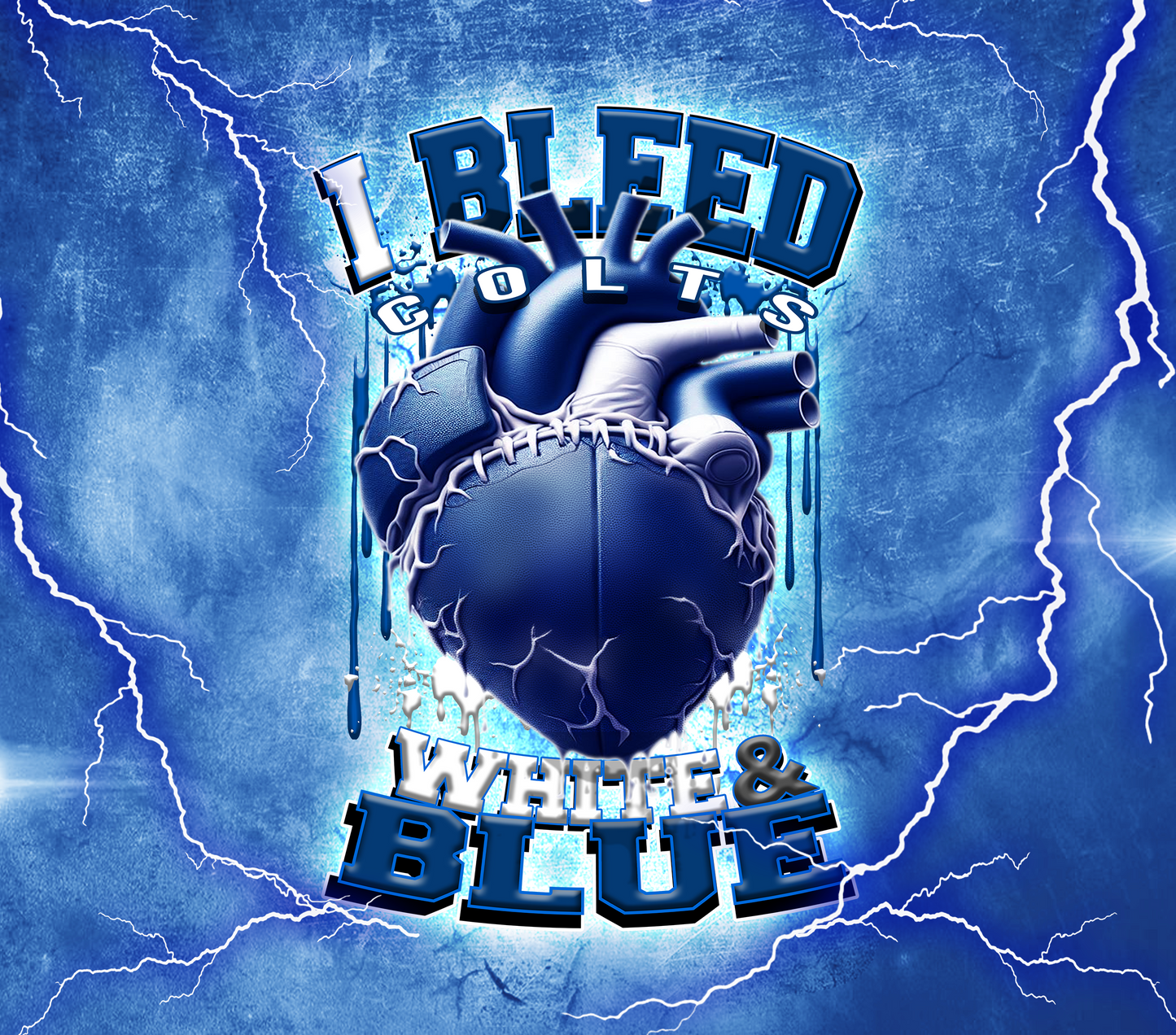 PRE-MADE ADHESIVE TRAY TABLE PRINTS (20" X 15.25") - FOOTBALL (I Bleed)