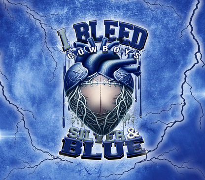 PRE-MADE ADHESIVE TRAY TABLE PRINTS (20" X 15.25") - FOOTBALL (I Bleed)