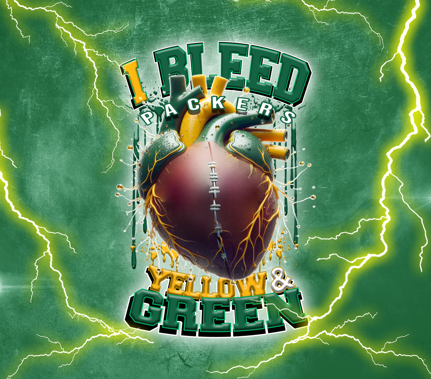 PRE-MADE ADHESIVE TRAY TABLE PRINTS (20" X 15.25") - FOOTBALL (I Bleed)