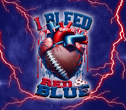 PRE-MADE ADHESIVE TRAY TABLE PRINTS (20" X 15.25") - FOOTBALL (I Bleed)