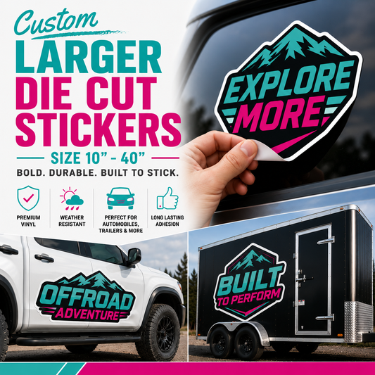 LARGE CUSTOM DIE CUT STICKERS