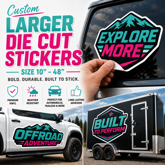 LARGE CUSTOM DIE CUT STICKERS