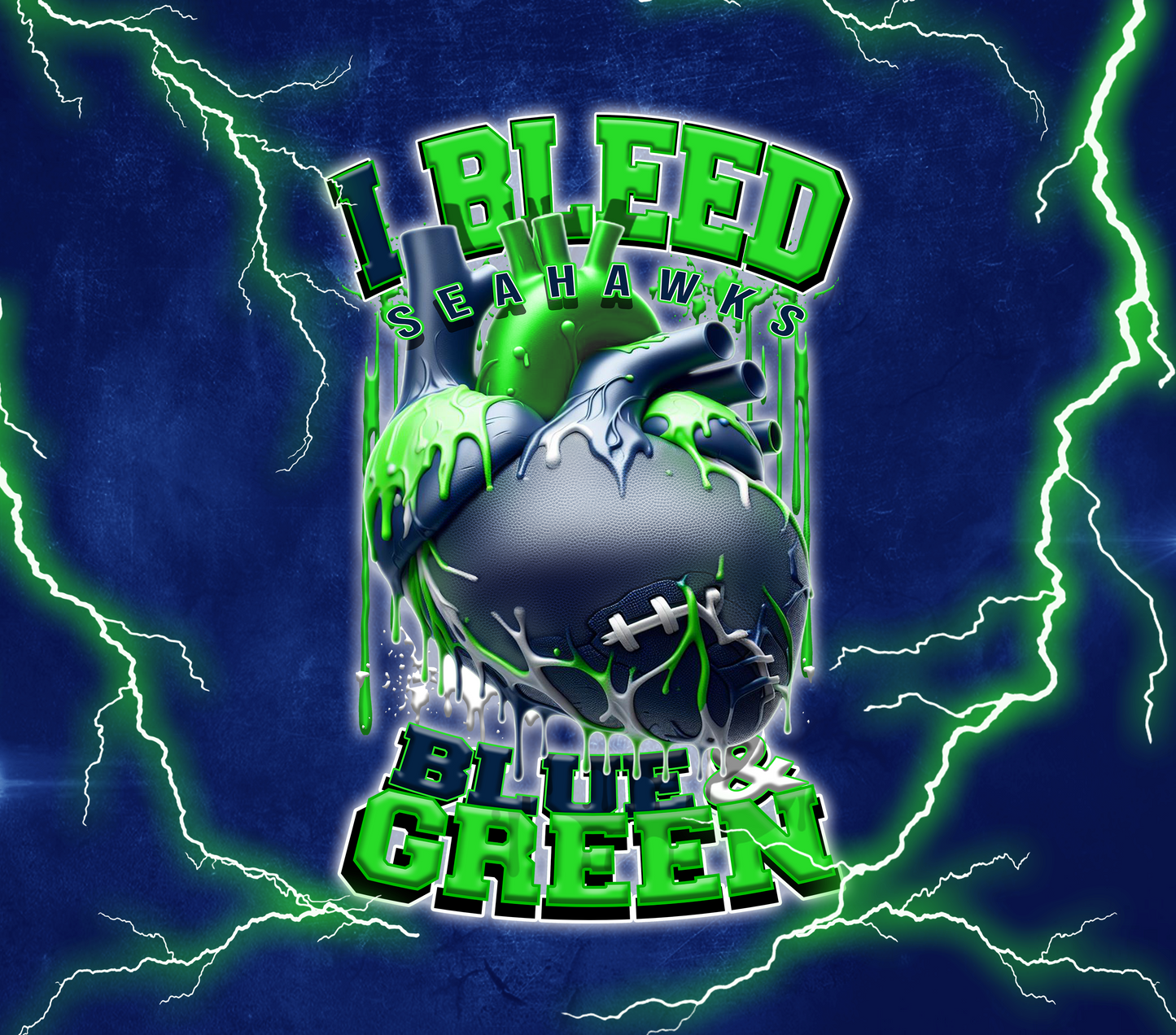 PRE-MADE ADHESIVE TRAY TABLE PRINTS (20" X 15.25") - FOOTBALL (I Bleed)
