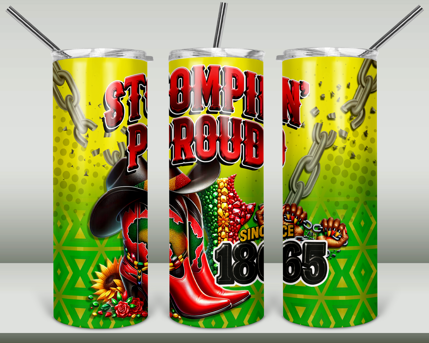 $2 Tuesday ONLY - JUNETEENTH COWGIRL (Tumbler Wraps) (Sublimation)