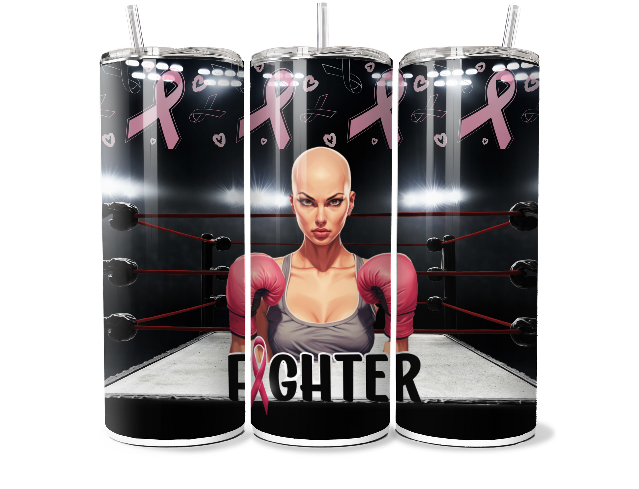 Pink Ribbon (Tumbler Wraps) (Sublimation)