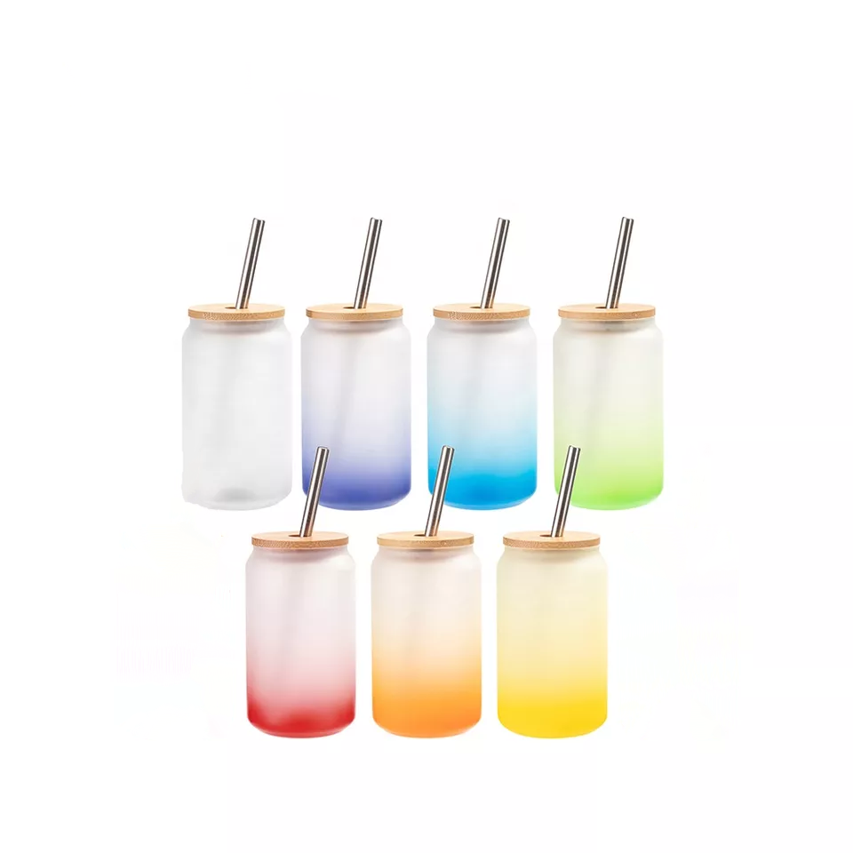 Frosted Gradient Sublimation Jar (13oz)