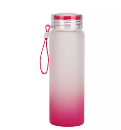 17oz Gradient Frosted Glass Water Bottles