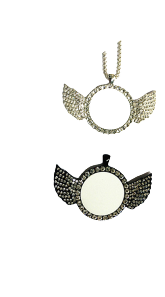 Angel Wing Pendant Necklace (Large)