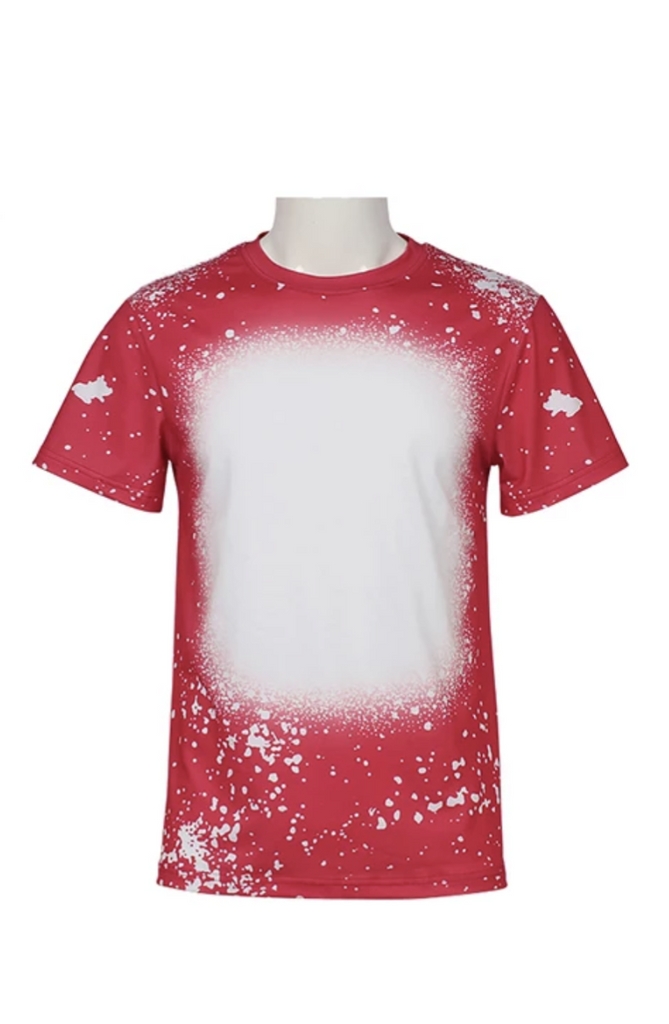 Faux Bleached 100% Polyester Shirts Adult Unisex Sizes