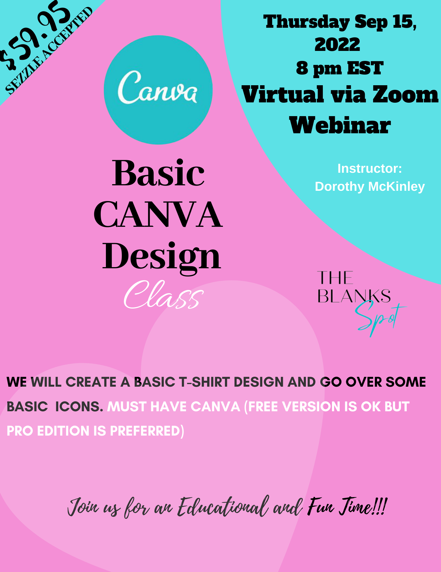 Basic Design Class Canva CANVA BASIC DESIGN (Playback) – The Blanks Spot