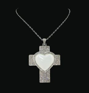 Cross Necklace for Sublimation Gold and Silver Plated