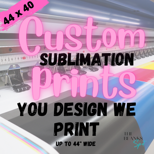 Custom All Over Sublimation Print 44" x 40" (FOR 3D/ALLOVER T-SHIRTS ONLY)
