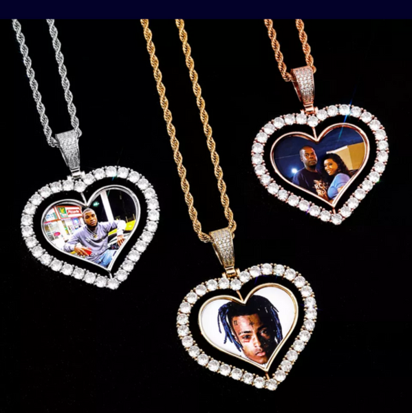 Rotating Necklaces Sublimation Gold and Silver Plated