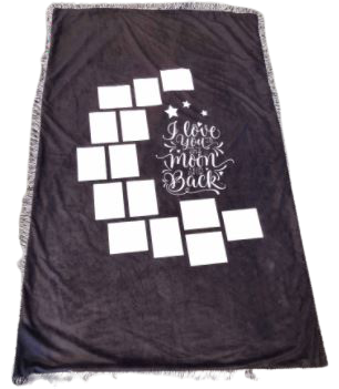 I Love You To The Moon Blanket for Sublimation