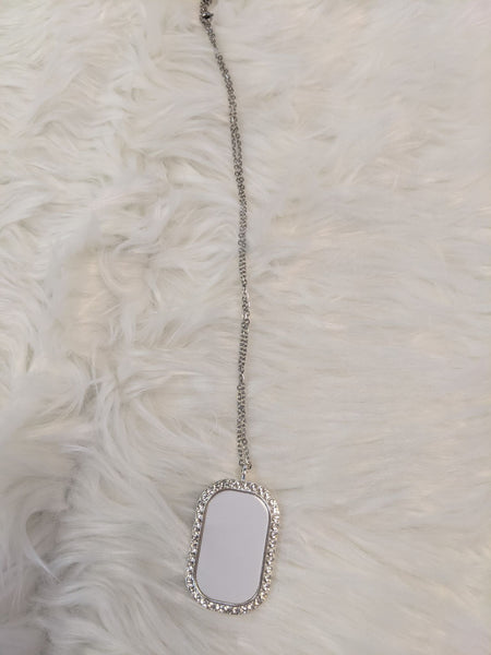 Dog Tag Sublimation Pendant Necklace Gold and Silver