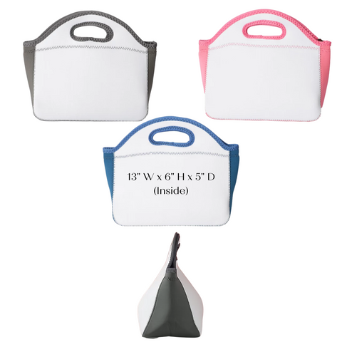 Neoprene Sublimation Lunch Tote RECTANGLE Style