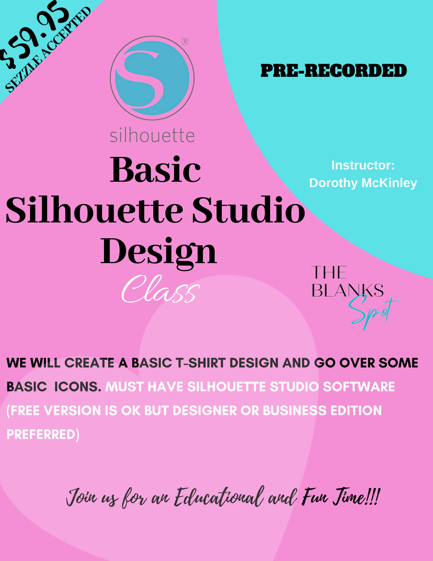 BASIC SILHOUETTE STUDIO DESIGN CLASS (PRE-RECORDED)