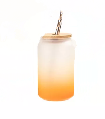 Frosted Gradient Sublimation Jar (13oz)