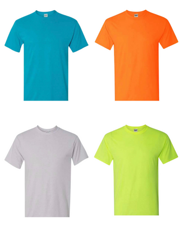 (JERZEES 21M) 100% Polyester Sublimation Ready T-shirts  COLORS)